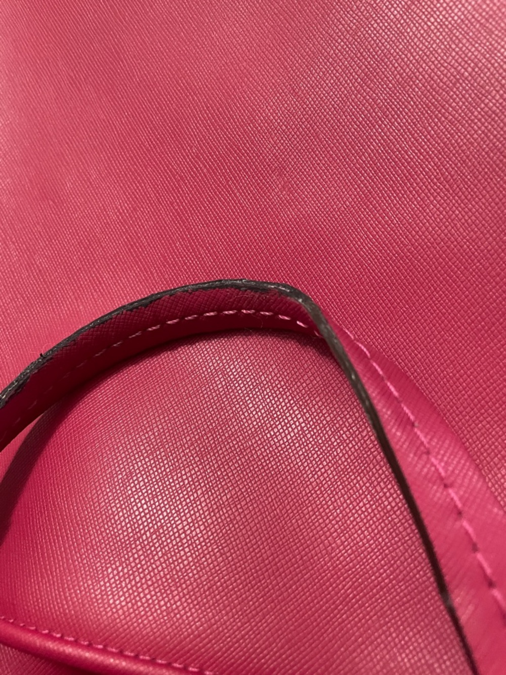 COACH Cherry Red Leather Tote with Signature Charm - Picture 14 of 16